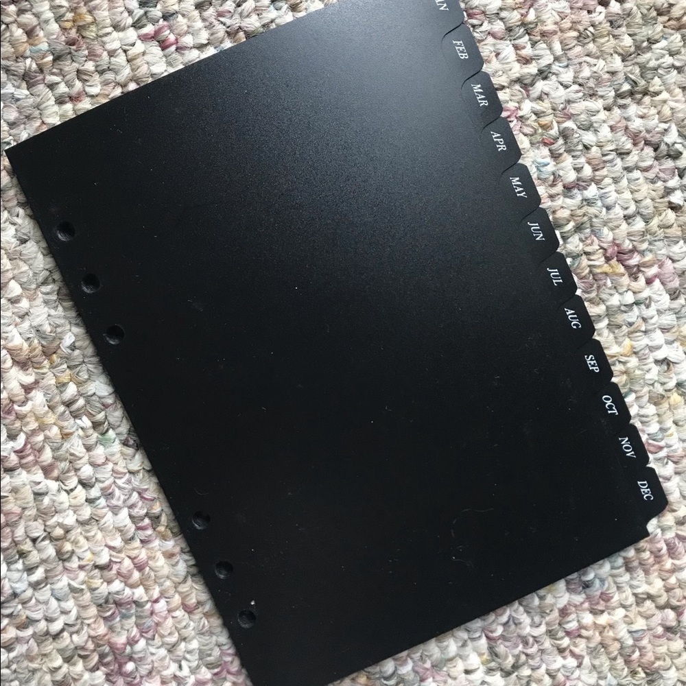 A5 Planner | Cloth & Paper Dividers, Dashboard and Note Paper